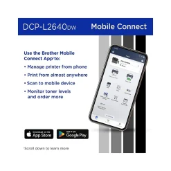 Brother DCP-L2640DW Compact Wireless Black & White Laser Printer, All-In-One, Print, Scan, Copy, Refresh Subscription Ready