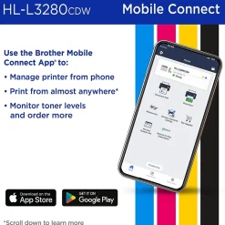 Brother HL-L3280CDW Wireless Color Laser Printer, Single-Function, Print (HLL3280CDW)