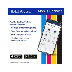 Brother HL-L3300CDW Wireless Digital Color Multi-Function Printer, Refresh Subscription Eligible
