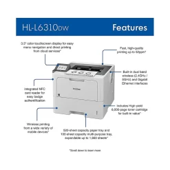 Brother HL-L6310DW Laser Printer, Single-Function, Print