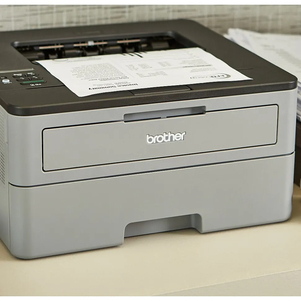 Brother HL-L2350DW Wireless Monochrome Laser Printer, Refurbished