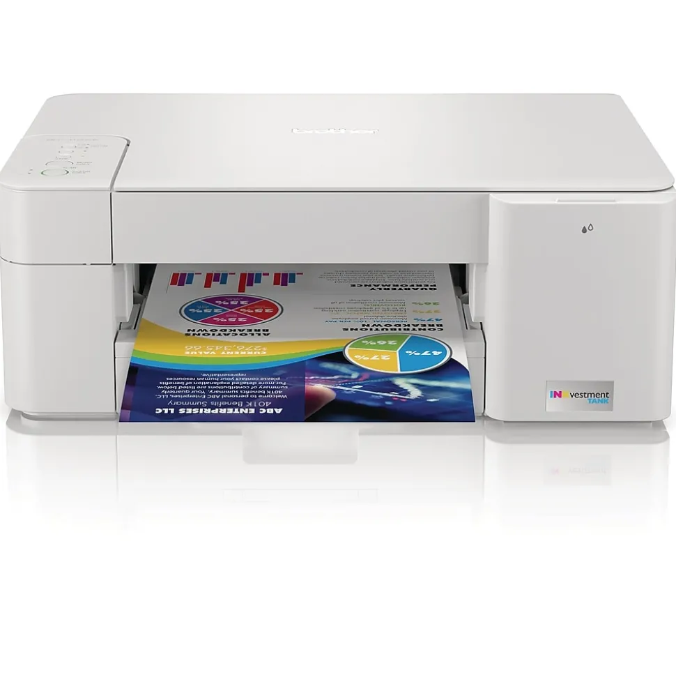Brother INKvestment Tank MFC-J1205W Wireless Color Inkjet Printer, All-In-One Supertank, Print, Scan, Copy