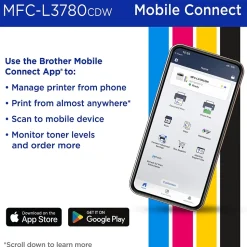 Brother MFC-L3780CDW Wireless Color Laser Printer, All-In-One, Print, Scan, Copy, Fax (MFCL3780CDW)