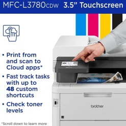 Brother MFC-L3780CDW Wireless Color Laser Printer, All-In-One, Print, Scan, Copy, Fax (MFCL3780CDW)