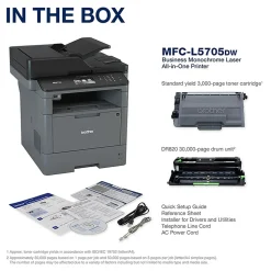 Brother MFC-L5705DW Wireless Black & White Laser Printer, All-In-One, Print, Scan, Copy, Fax (MFCL5705DW)