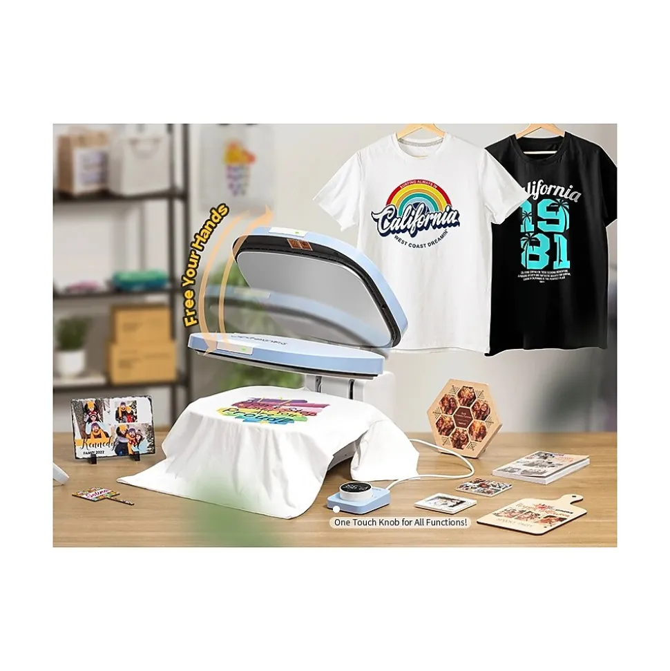 Brother Sublimation Printer and Craft Express Elite Auto Heat Press Bundle, Kitchen Gifts