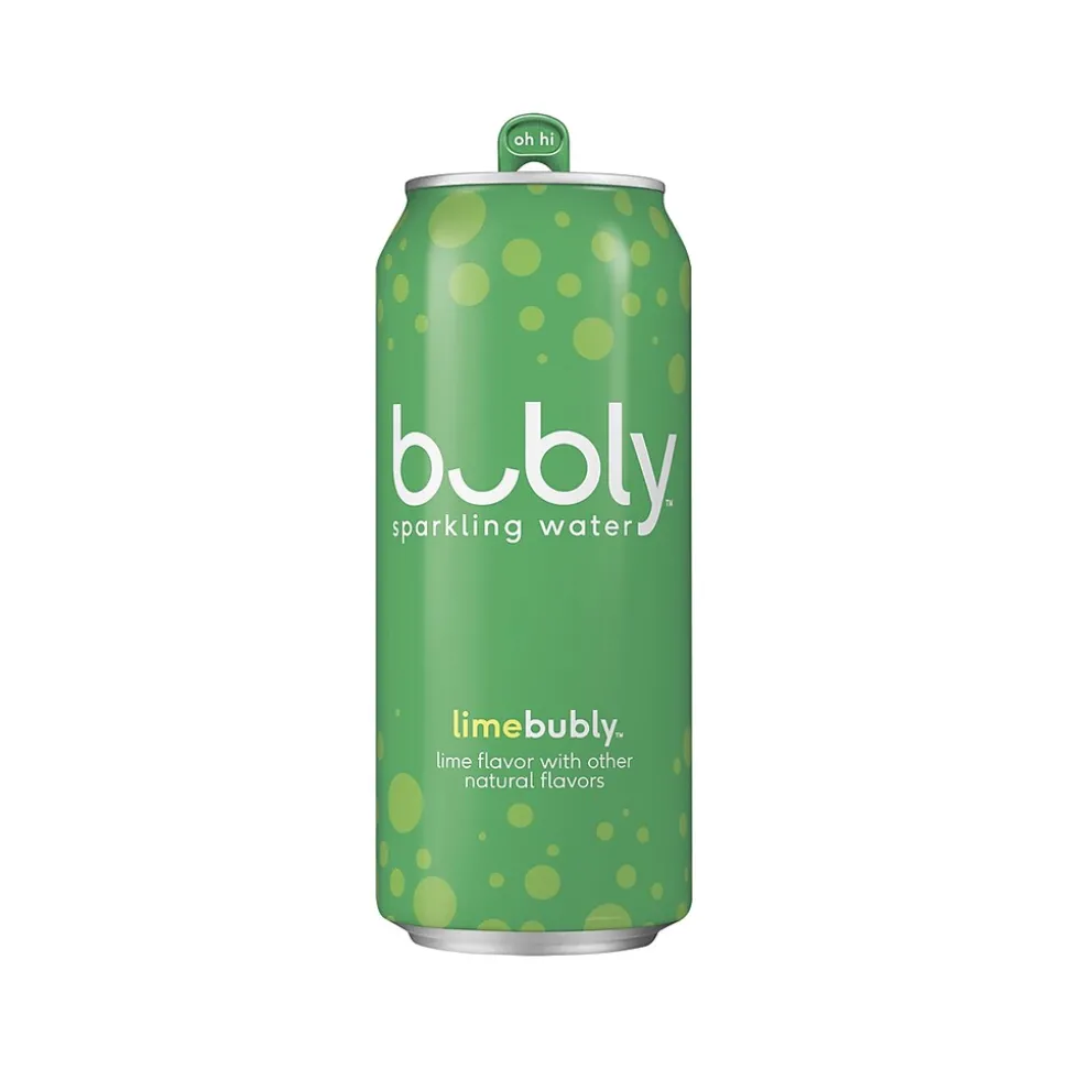 Bubly Lime Flavor Sparkling Water, 12 fl. oz., 8 Cans/Pack, 3 Packs/Carton (17144)