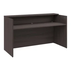 Bush Business Furniture Arrive 72"W Reception Desk with Shelf, Storm Gray (AVD172SGK)