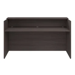 Bush Business Furniture Arrive 72"W Reception Desk with Shelf, Storm Gray (AVD172SGK)