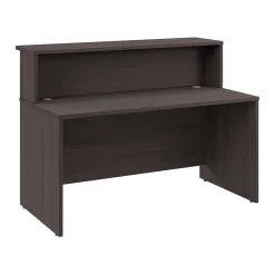 Bush Business Furniture Arrive 60"W Reception Desk with Shelf, Storm Gray (ARV001SG)