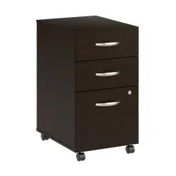 Bush Business Furniture Arrive 3 Drawer Mobile File Cabinet - Assembled, Mocha Cherry (ARF116MR-Z)