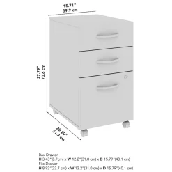 Bush Business Furniture Arrive 3 Drawer Mobile File Cabinet - Assembled, Mocha Cherry (ARF116MR-Z)