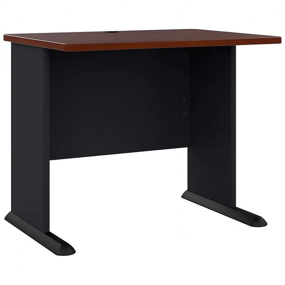 Bush Business Furniture Cubix 36"W Desk, Hansen Cherry/Galaxy (WC90436A)