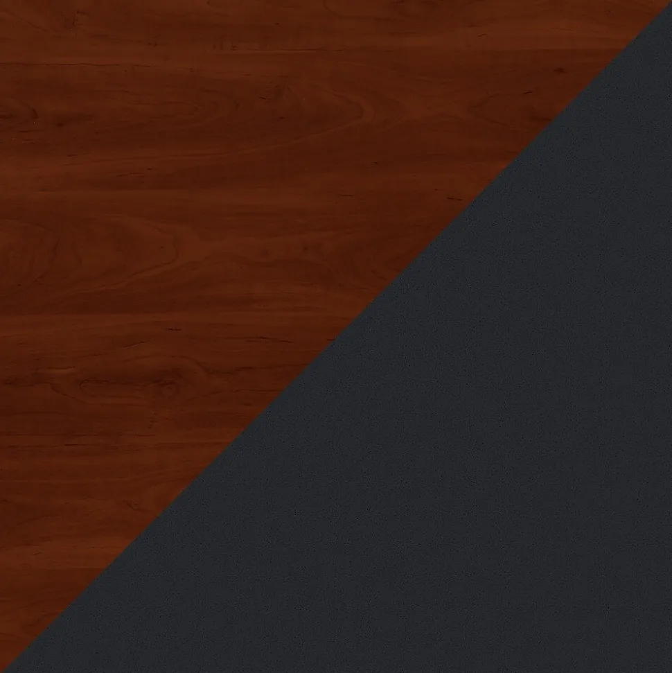 Bush Business Furniture Cubix 36"W Desk, Hansen Cherry/Galaxy (WC90436A)