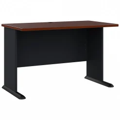 Bush Business Furniture Cubix 48"W Desk, Hansen Cherry/Galaxy (WC90448A)