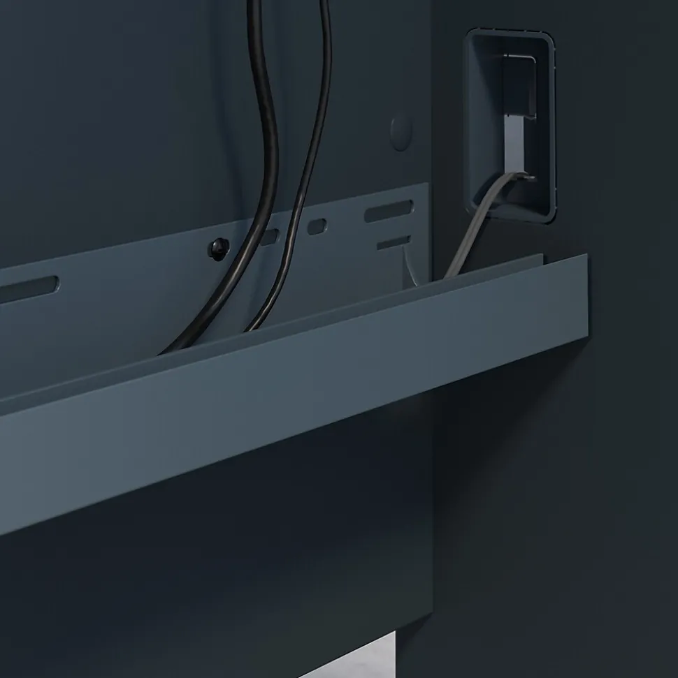 Bush Business Furniture Cubix 60"W Desk, Slate/White Spectrum (WC8460A)