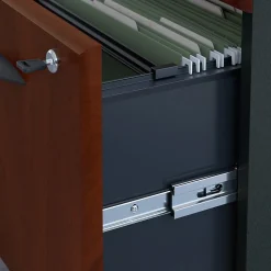 Bush Business Furniture Cubix 3-Drawer Mobile Vertical File Cabinet, Letter/Legal Size, Lockable, Hansen Cherry (WC94453PSU)