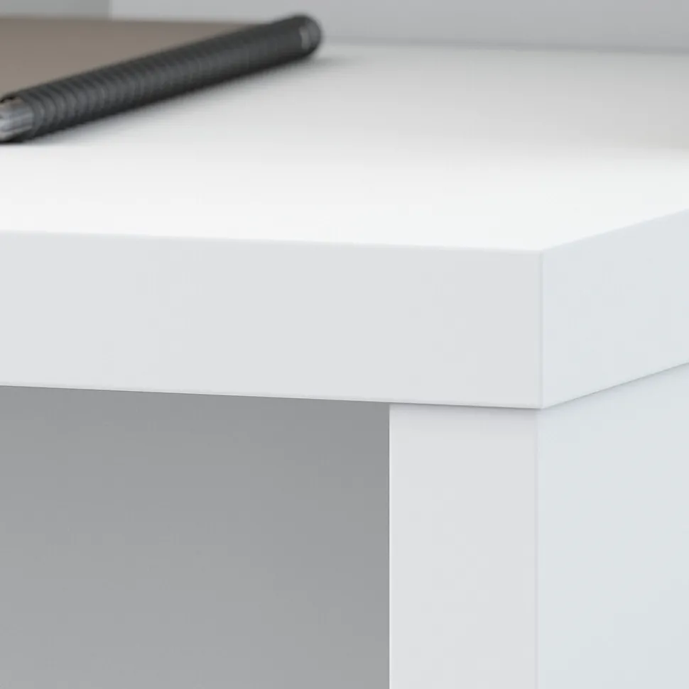 Bush Business Furniture Echo 60"W L Shaped Desk, Pure White (ECH026PW)