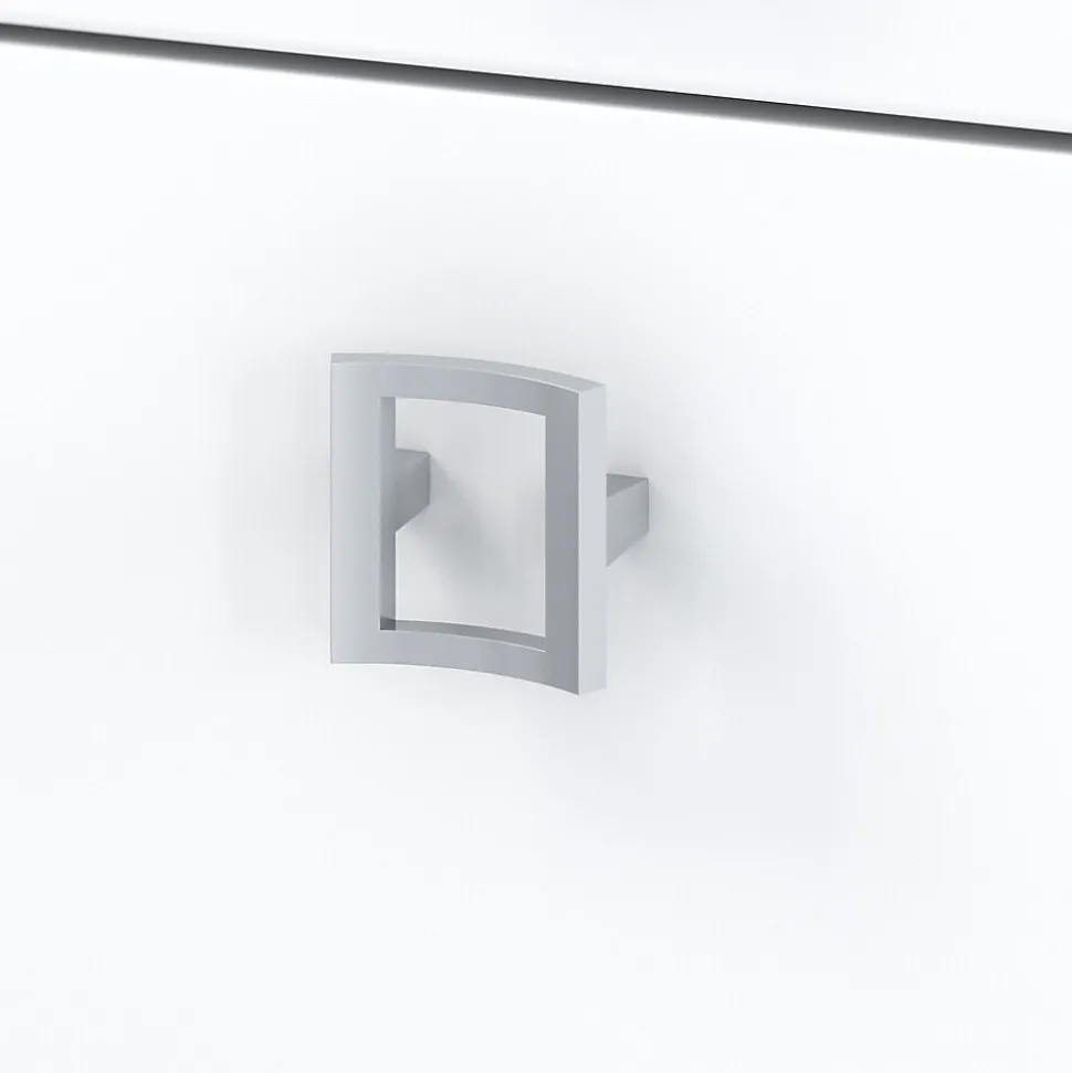 Bush Business Furniture Echo 60"W L Shaped Bow Front Desk with Mobile File Cabinet, Pure White (ECH007PW)