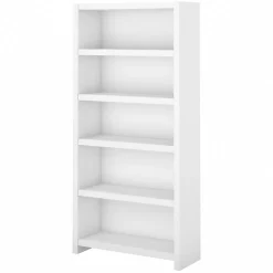 Bush Business Furniture Echo 5 Shelf Bookcase, Pure White (KI60104-03)