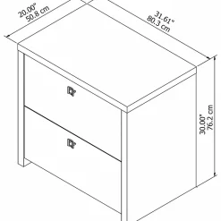 Bush Business Furniture Echo Lateral File Cabinet, Pure White (KI60102-03)