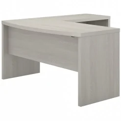 Bush Business Furniture Echo 60"W L Shaped Bow Front Desk, Gray Sand (ECH025GS)