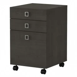 Bush Business Furniture Echo 3 Drawer Mobile File Cabinet, Charcoal Maple (KI60301-03)
