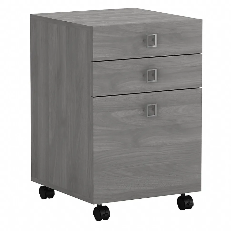 Bush Business Furniture Echo 3 Drawer Mobile File Cabinet, Modern Gray (KI60401-03)