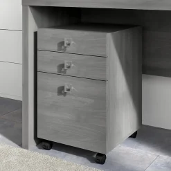 Bush Business Furniture Echo 3 Drawer Mobile File Cabinet, Modern Gray (KI60401-03)