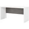 Bush Business Furniture Echo 60"W Credenza Desk, Pure White/Modern Gray (KI60506-03)