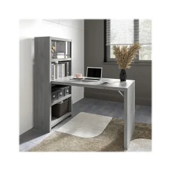 Bush Business Furniture Echo 56W Bookcase Desk, Modern Gray (KI60407-03)