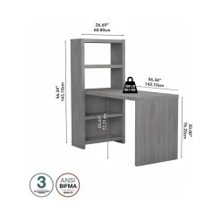 Bush Business Furniture Echo 56W Bookcase Desk, Modern Gray (KI60407-03)