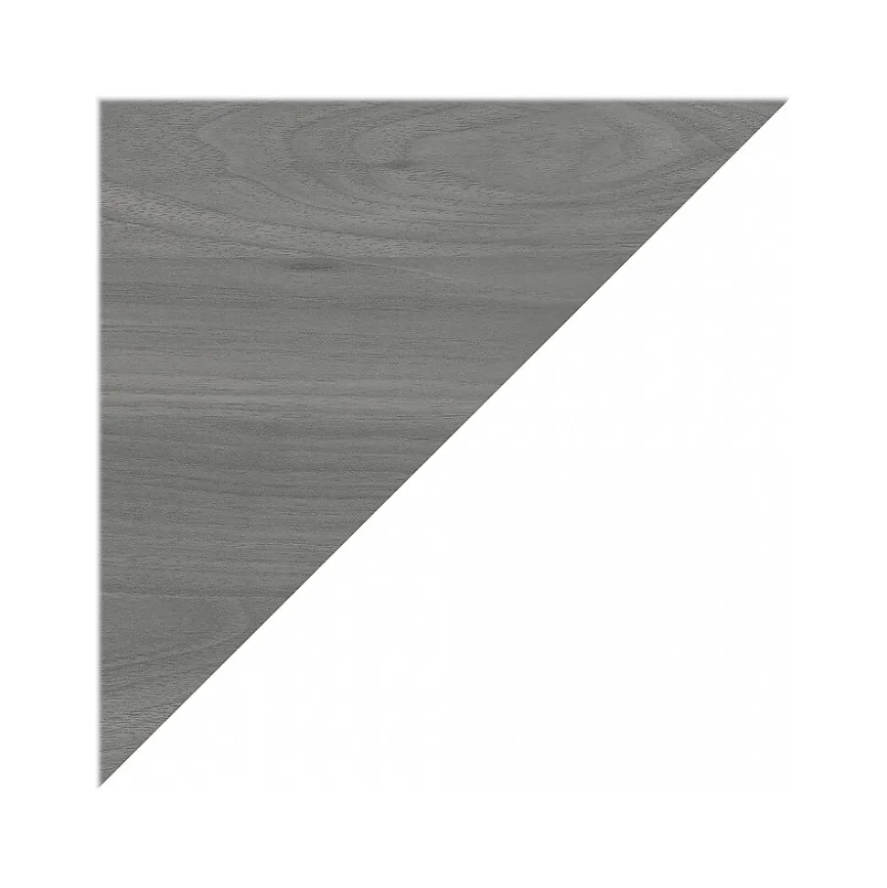 Bush Business Furniture Echo 60"W L Shaped Bow Front Desk, Pure White/Modern Gray (ECH025WHMG)