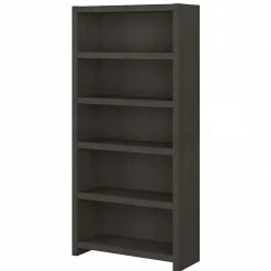 Bush Business Furniture Echo 5 Shelf Bookcase, Charcoal Maple (KI60304-03)