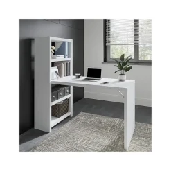 Bush Business Furniture Echo 56W Bookcase Desk, Pure White/Modern Gray (KI60507-03)