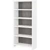 Bush Business Furniture Echo 5 Shelf Bookcase, Pure White/Modern Gray (KI60504-03)