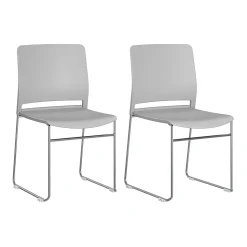 Bush Business Furniture Envision Stackable Chairs, Gray, 2/Set (CH4003LGP-03)