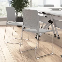 Bush Business Furniture Envision Stackable Chairs, Gray, 2/Set (CH4003LGP-03)