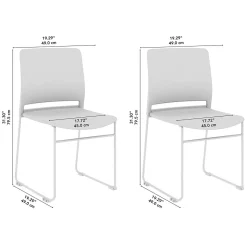 Bush Business Furniture Envision Stackable Chairs, Gray, 2/Set (CH4003LGP-03)