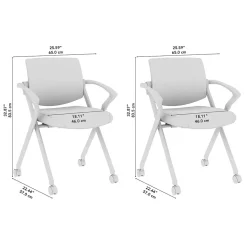 Bush Business Furniture Envision Mesh Folding Chairs with Arms, Black, 2/Set (CH4001BLF-03)