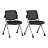 Bush Business Furniture Envision Mesh Folding Chairs, Black, 2/Set (CH4002BLF-03)