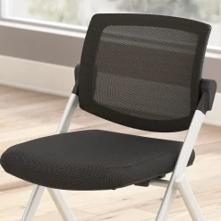 Bush Business Furniture Envision Mesh Folding Chairs, Black, 2/Set (CH4002BLF-03)