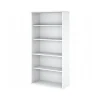 Bush Business Furniture Easy Office 72.79" 5-Shelf Bookcase with Adjustable Shelves, White Laminated Wood (EO105WH)