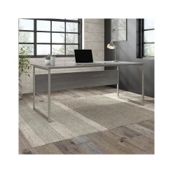 Bush Business Furniture Hybrid 72"W x 36"D Computer Table Desk with Metal Legs, Platinum Gray (HYD172PG)