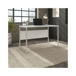 Bush Business Furniture Hybrid 48"W Computer Table Desk with Metal Legs, White (HYD148WH)