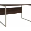 Bush Business Furniture Hybrid 48"W Computer Table Desk with Metal Legs, Black Walnut (HYD248BW)