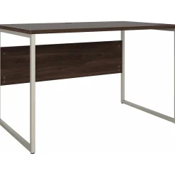 Bush Business Furniture Hybrid 48"W Computer Table Desk with Metal Legs, Black Walnut (HYD248BW)