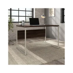 Bush Business Furniture Hybrid 48"W Computer Table Desk with Metal Legs, Black Walnut (HYD248BW)