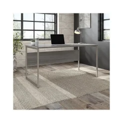 Bush Business Furniture Hybrid 60"W Computer Table Desk with Metal Legs, Platinum Gray (HYD360PG)