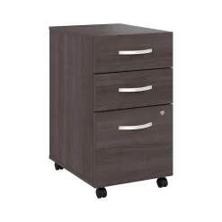 Bush Business Furniture Hybrid 3-Drawer Mobile Vertical File Cabinet, Letter/Legal Size, Lockable, Storm Gray (HYF216SGSU-Z)